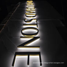 DINGYISIGN High Quality Custom Mirror Finished Stainless Steel Outdoor Building Backlit 3D Led Letter Light Sign